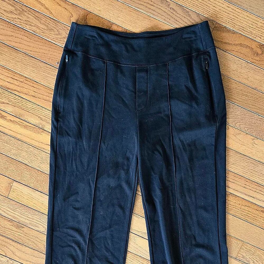 athleta womens black casual pull on pants leisure 12